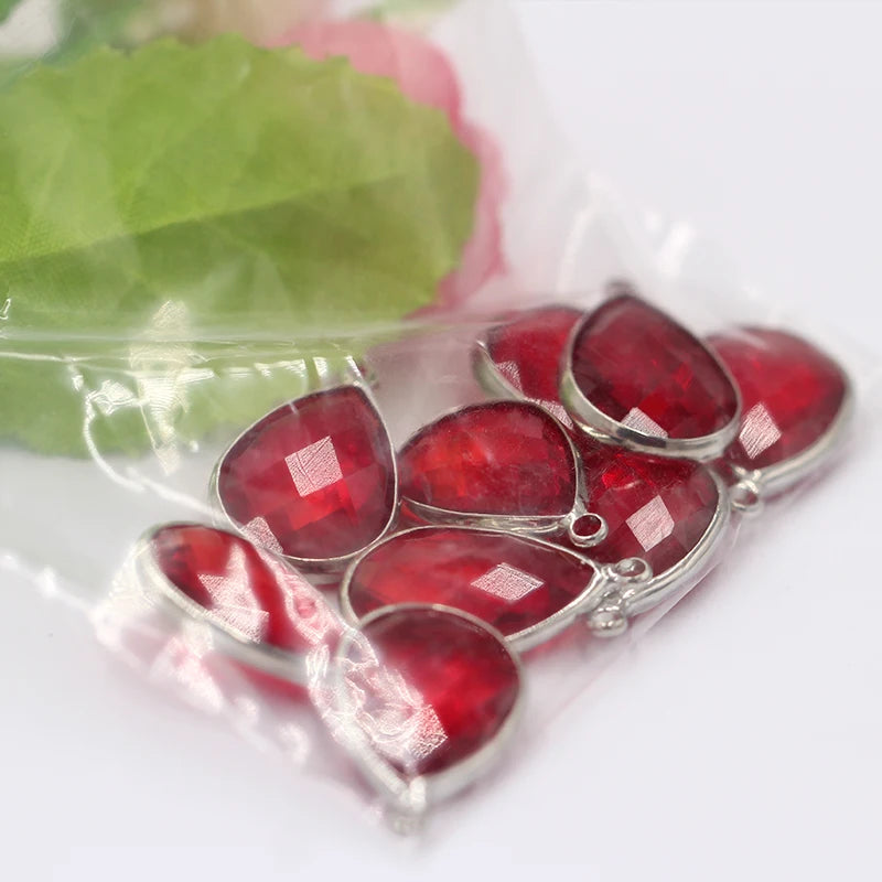 Jewelry Making Teardrop Glass Pendant Stone Crystal Rhinestones Stones Crystal for DIY Earring Decoration