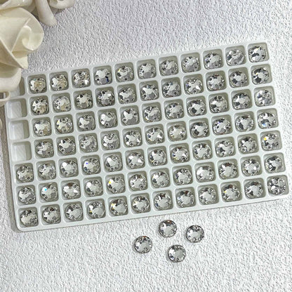 Different Size Multi Shape Top Quality Flat Back Round Sew-on Glass Crystal Rhinestones for Garment