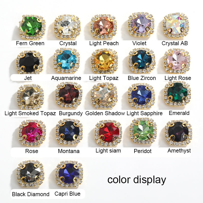 Acmore Crystal Wholesale Cheap Price Round Shape Glass Rhinestone With Claw Setting Stone for Garment Decoration