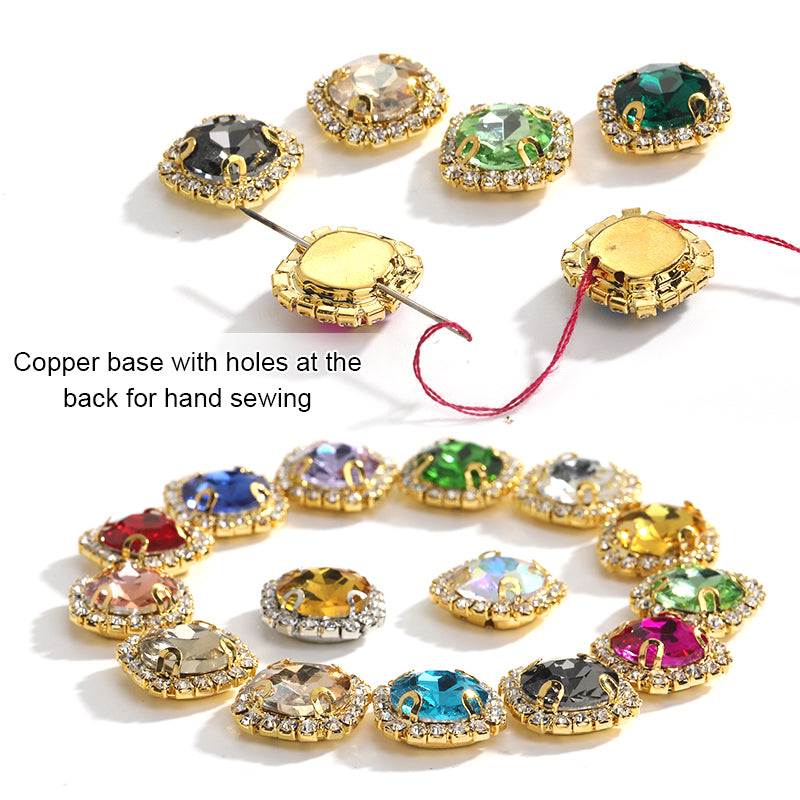 Acmore Crystal Wholesale Cheap Price Round Shape Glass Rhinestone With Claw Setting Stone for Garment Decoration