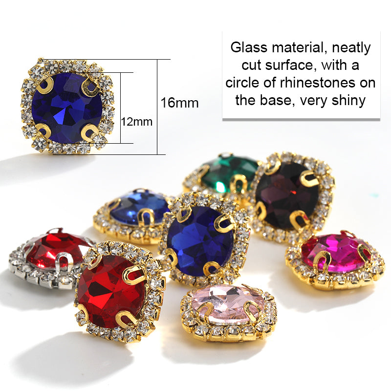 Acmore Crystal Wholesale Cheap Price Round Shape Glass Rhinestone With Claw Setting Stone for Garment Decoration