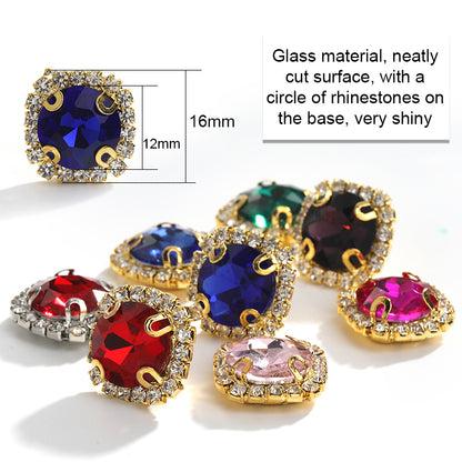 Acmore Crystal Wholesale Cheap Price Round Shape Glass Rhinestone With Claw Setting Stone for Garment Decoration