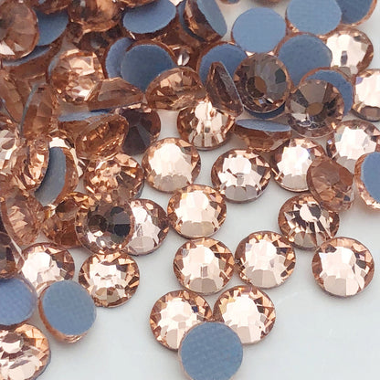 Wholesale Wholesale Glass Iron on Rhinestone Crystal Heat Transfer Washable Back Bulk Hotfix Rhinestones