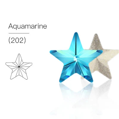 Acmore Crystal Wholesale Star Shape Pointback Crystal Stones K9 Glass Rhinestones for Clothing Nails Decoration