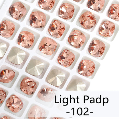 Acmore Crystal Wholesale Cushion Pointback Rhinestone K9 Glass Fancy Stone Loose Glass Design DIY Clothes Bags Shoes