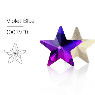 Acmore Crystal Wholesale Star Shape Pointback Crystal Stones K9 Glass Rhinestones for Clothing Nails Decoration