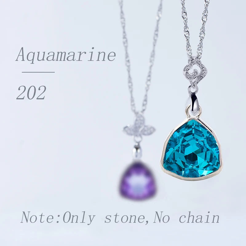 Acmore Crystal Fat Triangle Shape Shiny Color Stone Alloy Back Pendant Necklace Diy for Brooch Earring Brooch Bracelet Hair Accessories