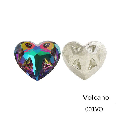 Acmore Crystal New Design Heart Shape K9 Glass Beads Point Back Fancy Loose Rhinestone for Clothing Accessories Wedding Dress