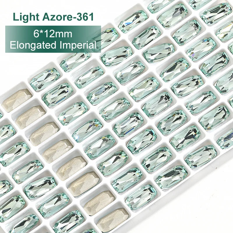 Acmore Crystal New Color Popular Light Azore K9 Glass Crystal Rhinestone Loose Jewelry Stone Glue on for DIY Nail Art Decoration