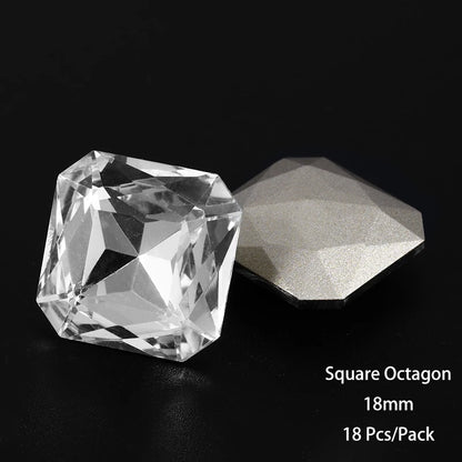 Acmore Crystal New Desgin Big Size Multiful Shapes Crystal Glass Fancy Rhinestones for Jewelry Making and Crystal Craft