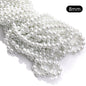 Acmore Crystal 3mm/4mm/6mm/8mm White Glass Imitation Pearl Beads with Hole ABS Loose Beads for Jewelry Making  Decoration Accessories