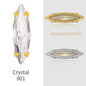 20 Colors Rhinestones Claw Settings Sew on Stones Crystal Rhinestones Gold Navette Claw Stones Navette Claw Stones