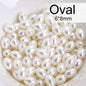 Acmore Crystal Oval Drop Shaped ABS Pearling Loose Pearls Beads DIY for Necklace Earring Bracelet Hair Clips Accessories Garment