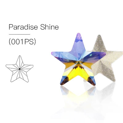 Acmore Crystal Wholesale Star Shape Pointback Crystal Stones K9 Glass Rhinestones for Clothing Nails Decoration