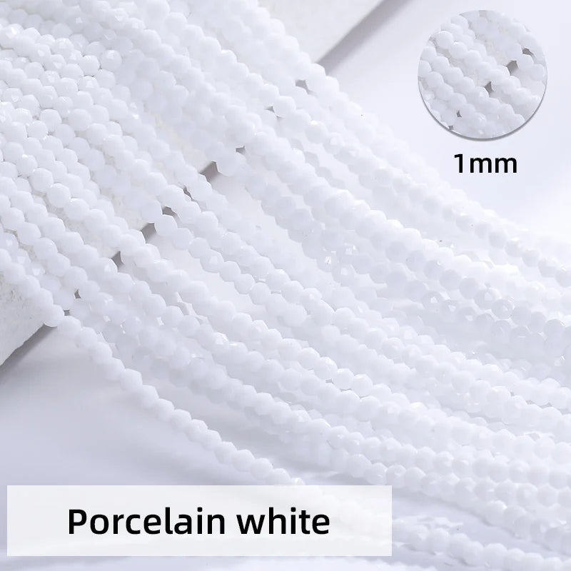 Acmore Crystal 1mm 20 Colors Loose Crystal Stones Jewelry Making Crafts Waist Necklace Earring Flat Beads DIY Deco Accessories
