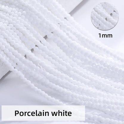 Acmore Crystal 1mm 20 Colors Loose Crystal Stones Jewelry Making Crafts Waist Necklace Earring Flat Beads DIY Deco Accessories