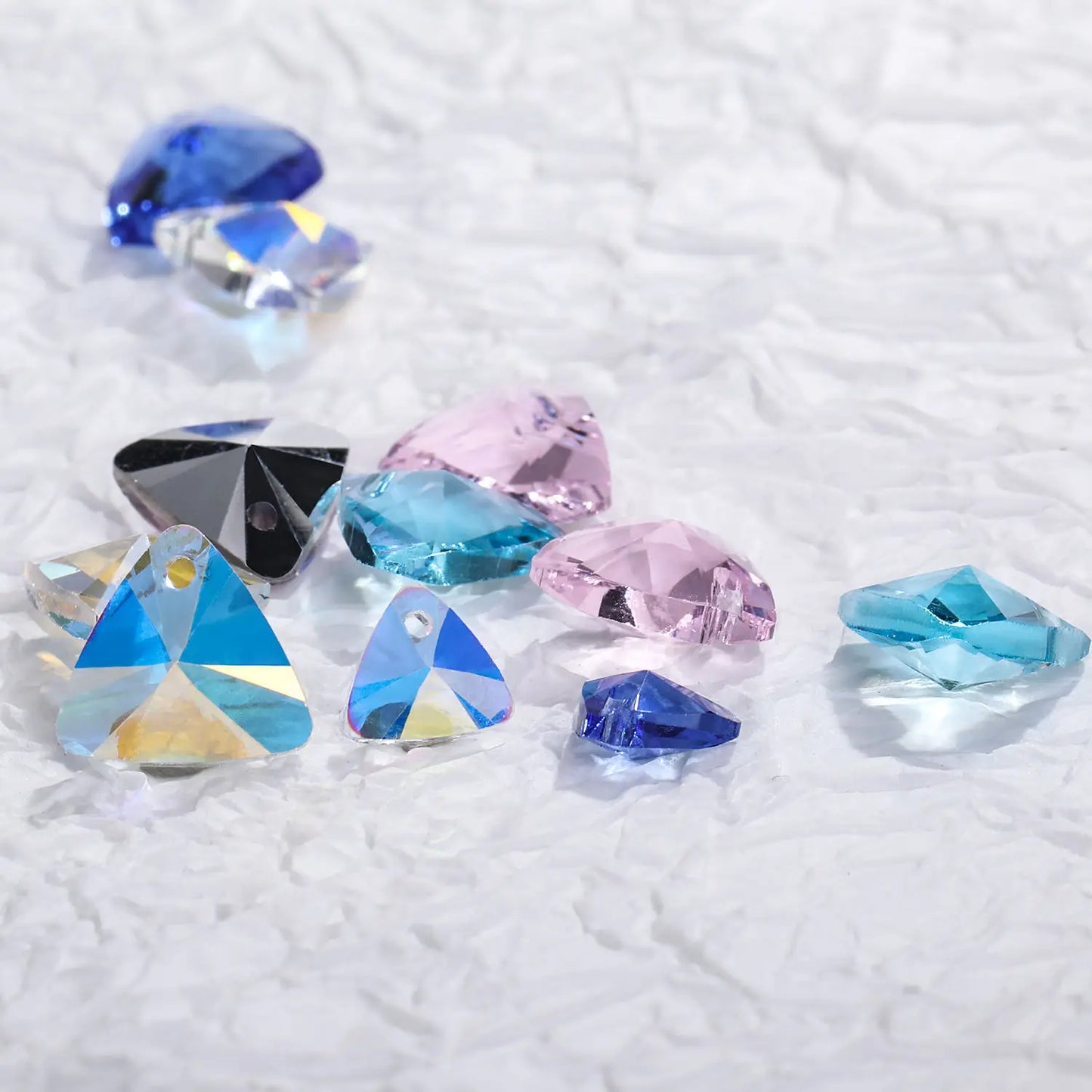Xichuan Triangle Shaped 8/12mm New China Loose Point Back Crystal Stones Crafts Rhinestone for Jewelry Making Pendant Necklace