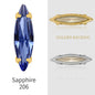 20 Colors Rhinestones Claw Settings Sew on Stones Crystal Rhinestones Gold Navette Claw Stones Navette Claw Stones