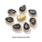 Acmore Crystal New Arrival Double-layers Drop Shape Flat Back Claw Rhinestones Golden Sunflower Sew-on Crystal Glass for Clothing
