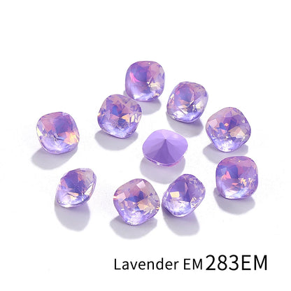 Acmore Crystal High Quality Cushion Shape Protein Mocha Series 8mm/10mm Pointback Crystal Stones Rhinestones for Jewelry Making Garment