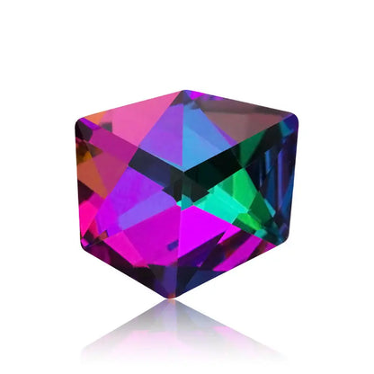 Acmore Crystal New Design K9 Glass Tilted Dice Shape Pointback Fancy Rhinestones for Jewelry Accessories and Crystal Craft