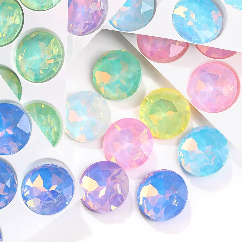 Acmore Crystal High Quality Gemstone Flower K9 Pointback Rhinestone Loose Stones Jewelry Glue on for DIY Decoration Clothing Desgin