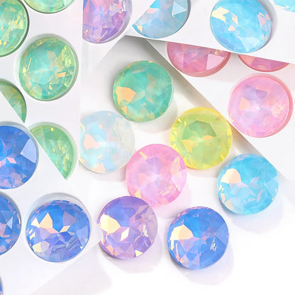 Acmore Crystal High Quality Gemstone Flower K9 Pointback Rhinestone Loose Stones Jewelry Glue on for DIY Decoration Clothing Desgin