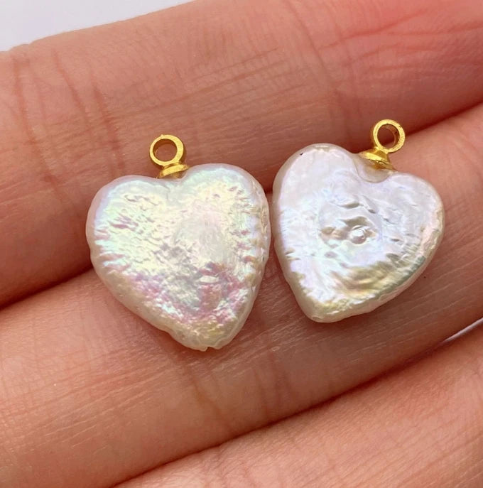 Acmore Crystal Fine Natural Freshwater Pearl Pendant Irregular Shape Star Circular Heart Baroque Pearl Charm DIY Jewelry Accessories