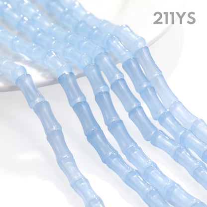 Acmore Crystal  Factory Sale 6*13mm Beads Bamboo Joint Bulk  Glass Crystal Loose Beads for Necklace Making DIY Jewelry