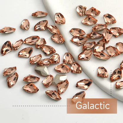 Acmore Crystal Light Padp Summer Style 3D Point Back More Shape Shiny Glass Crystal Nail Art Rhinestones