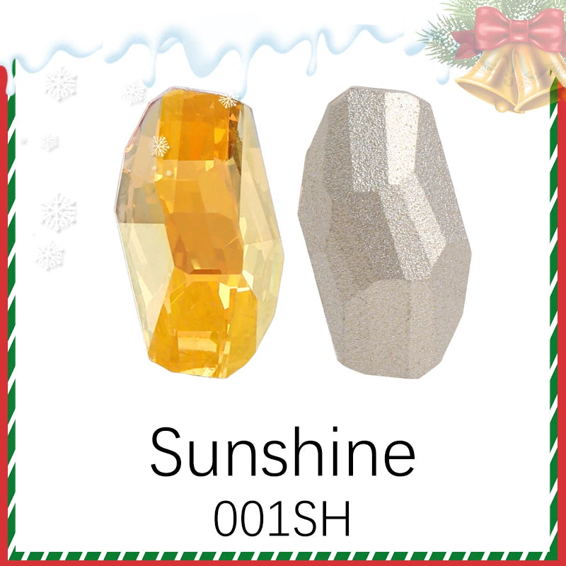 Acmore Crystal New Design Meteor Shaped Christmas Series Point Back Rhinestone K9 Glass Nail Art Supplies DIY Decoration Accessories