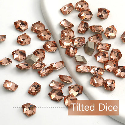 Acmore Crystal Light Padp Summer Style 3D Point Back More Shape Shiny Glass Crystal Nail Art Rhinestones