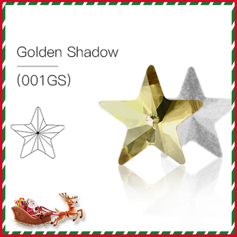 Acmore Crystal Christmas Series Star Shaped Crystal Stone Pointback Rhinestones Glass Nail Art Supplies Jewelry Decoration Diy Strass