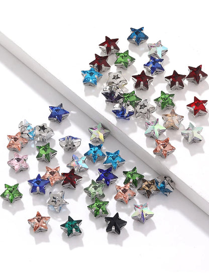 Hot Selling Acmore Crystal 10mm Star Pointback Glass Claw Drill Shiny Rhinestones Charms DIY Accessories for Dress & Clothing