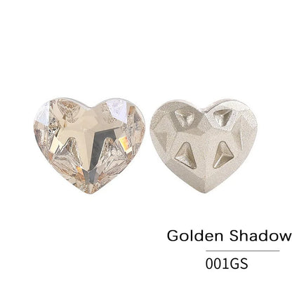 Acmore Crystal New Design Heart Shape K9 Glass Beads Point Back Fancy Loose Rhinestone for Clothing Accessories Wedding Dress