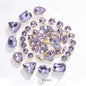Acmore Crystal Mixed Shapes 12 Colors Loose Crystal Glass Stone With Golden Claw Setting DIY Sewing Fancy Sew on Claw Bead Rhinestone