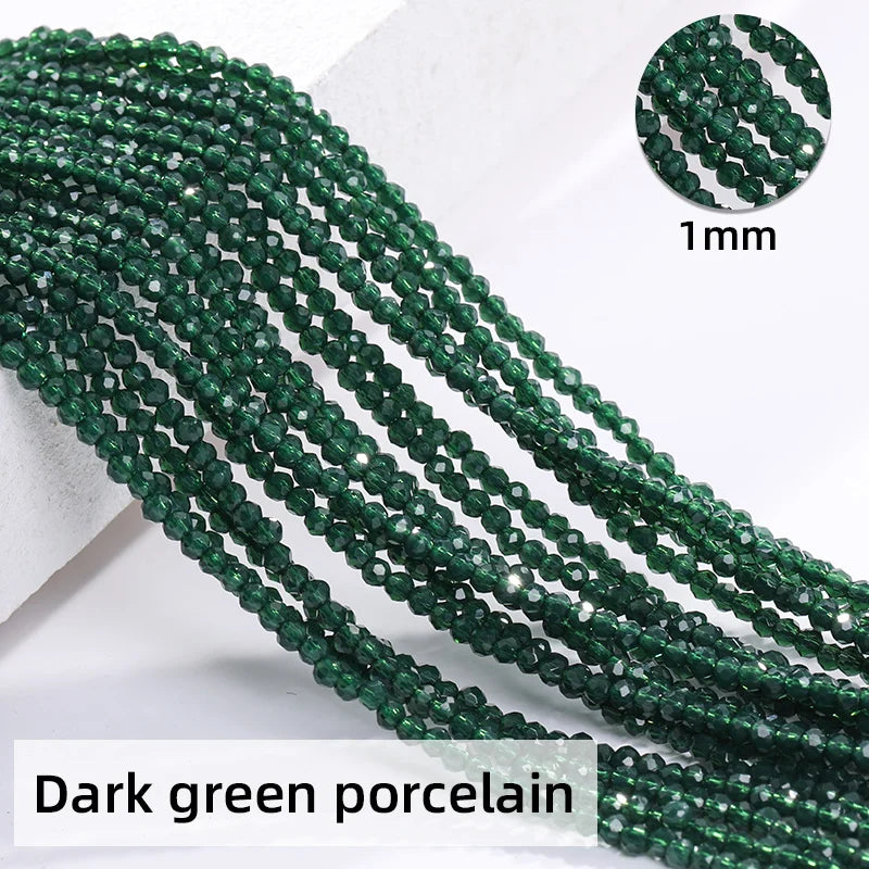 Acmore Crystal 1mm 20 Colors Loose Crystal Stones Jewelry Making Crafts Waist Necklace Earring Flat Beads DIY Deco Accessories