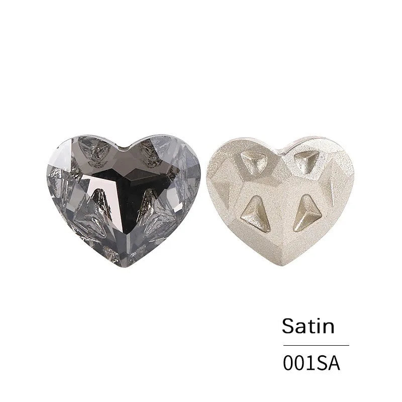 Acmore Crystal New Design Heart Shape K9 Glass Beads Point Back Fancy Loose Rhinestone for Clothing Accessories Wedding Dress