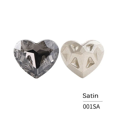 Acmore Crystal New Design Heart Shape K9 Glass Beads Point Back Fancy Loose Rhinestone for Clothing Accessories Wedding Dress