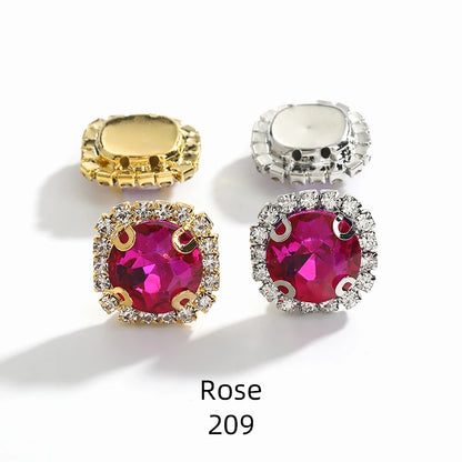 Acmore Crystal Wholesale Cheap Price Round Shape Glass Rhinestone With Claw Setting Stone for Garment Decoration