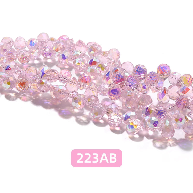 Acmore Crystal  8*10MM Shinning AB Color Faceted Cutting Strawberry  Tear Drop  Crystal Loose Beads Jewelry Accessories