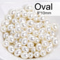 Acmore Crystal Oval Drop Shaped ABS Pearling Loose Pearls Beads DIY for Necklace Earring Bracelet Hair Clips Accessories Garment