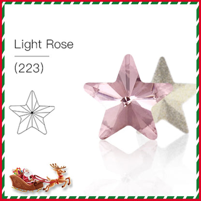 Acmore Crystal Christmas Series Star Shaped Crystal Stone Pointback Rhinestones Glass Nail Art Supplies Jewelry Decoration Diy Strass