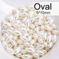Acmore Crystal Oval Drop Shaped ABS Pearling Loose Pearls Beads DIY for Necklace Earring Bracelet Hair Clips Accessories Garment