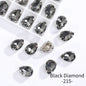 Acmore Crystal Crystals Rhinestone With Claw Strass Gems Sew on Rhinestone Drop Shape Crystal Fancy Stone With Claw for Garment
