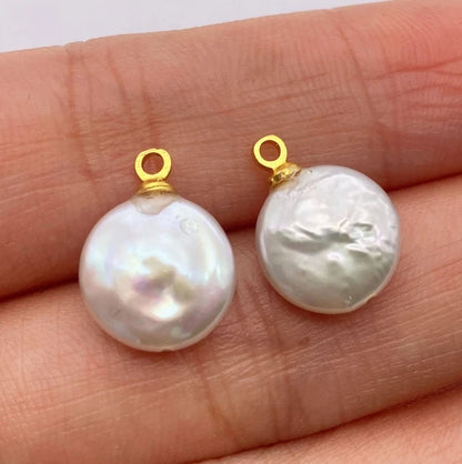 Acmore Crystal Fine Natural Freshwater Pearl Pendant Irregular Shape Star Circular Heart Baroque Pearl Charm DIY Jewelry Accessories