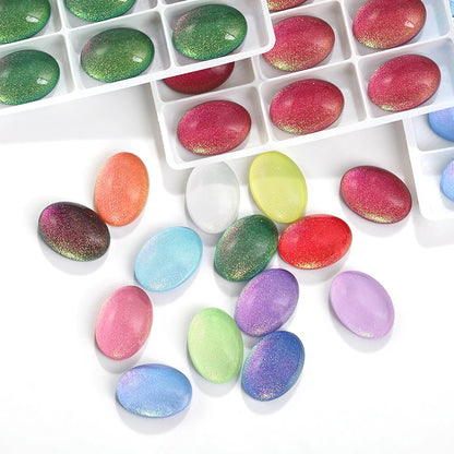 Acmore Crystal Wholesale Oval Stone With Glue on Jewelry Shape Loose Glass Flat Back Strass Rhinestone DIY Art Decoration