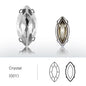 Acmore Crystal Navette Sew on Rhinestone With Setting for DIY Apparel Decoration