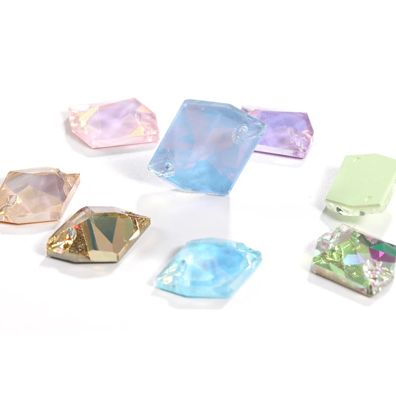 Acmore Crystal Cosmic  New Color Series Sew on Flat Back Glass Stone Crystal Sew on Rhinestone for Clothing Garment