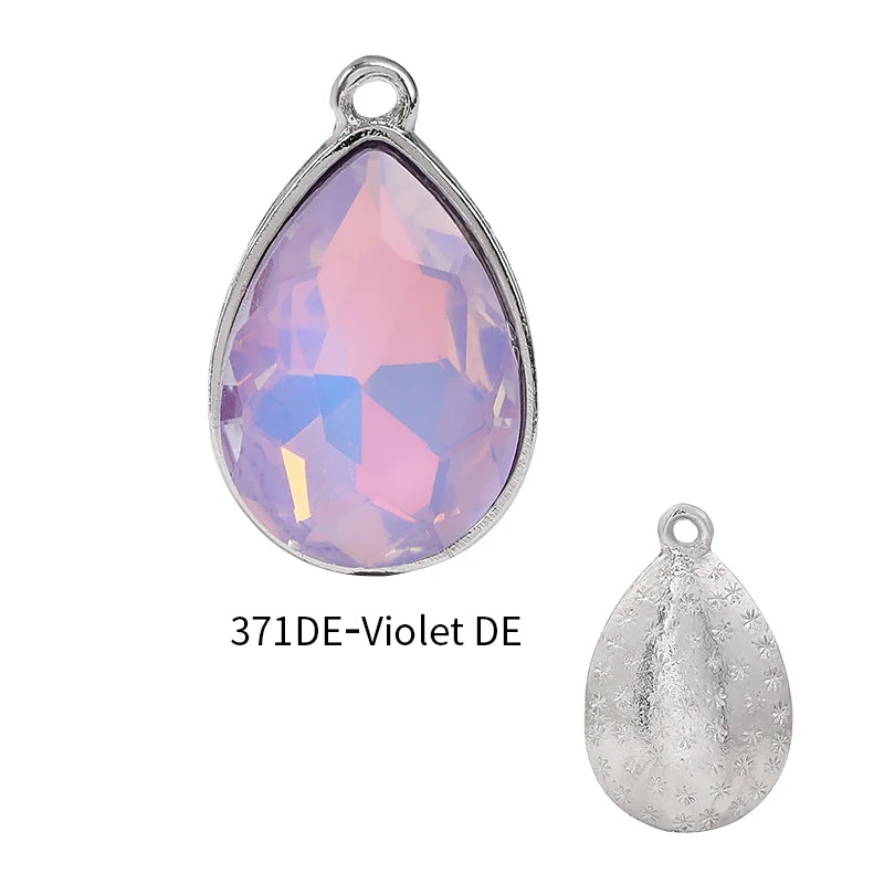 Acmore Crystal New Product Drop Alloy Pendant With Single Loop Opal Mocha DE Rhinestones Glass Jewelry Wholesale Clothes Accessories